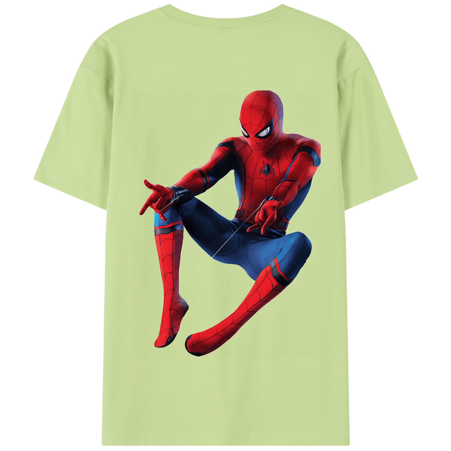 （画像用） Spider Man スパイダーマン 綿100％半袖Tシャツ（背面プリント）